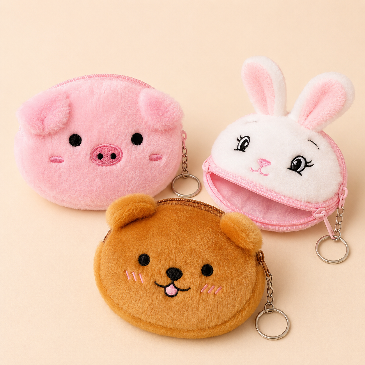 PORTE CLÉ PORTE MONNAIE PLUSH